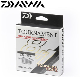Шнур Daiwa Tournament Sinking Feeder Braid 8+1 Steel Grey размотка 135м серый